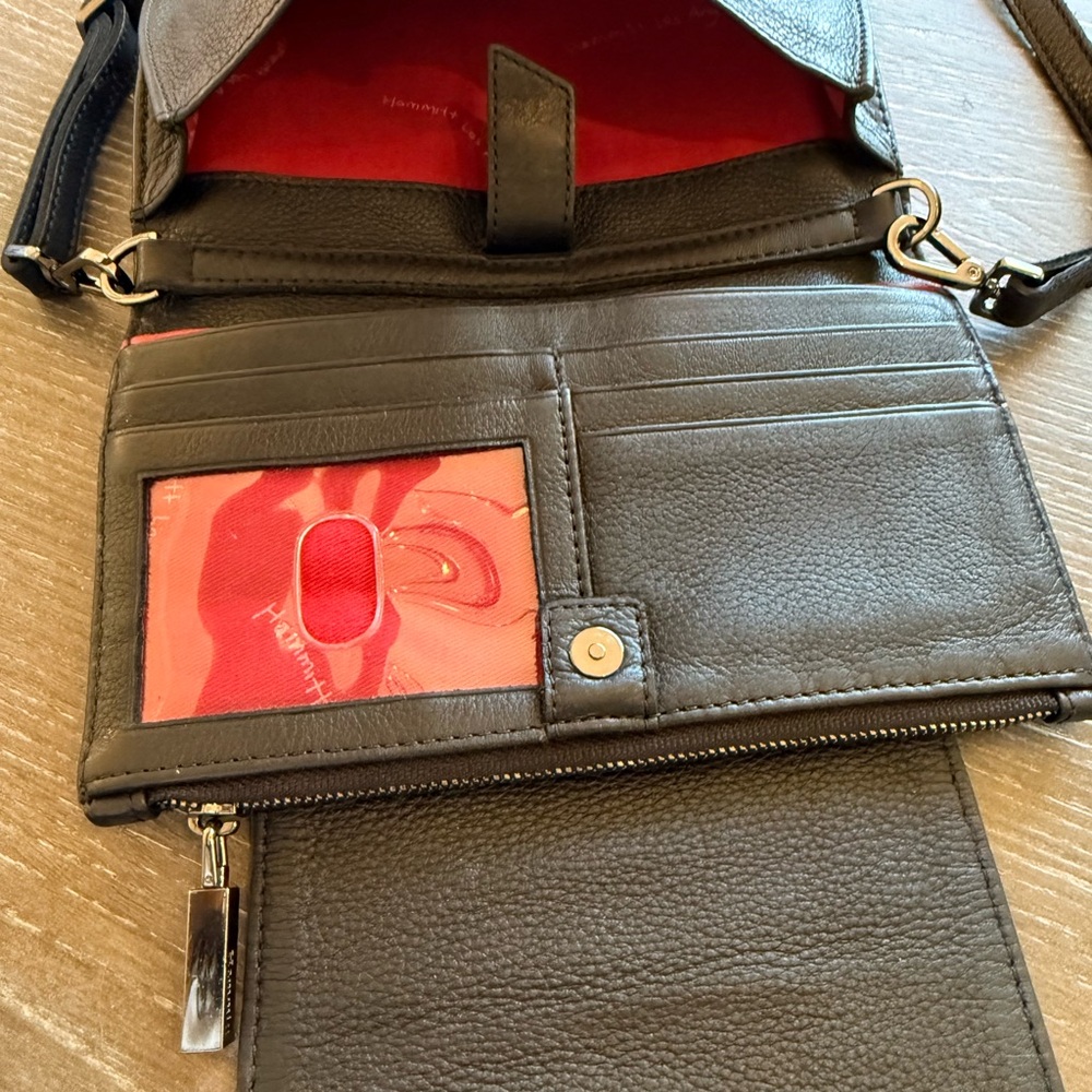 Hammitt Levy Black wallet clutch, gunmetal - Picture 5 of 10